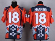 Wholesale Cheap Nike Broncos #18 Peyton Manning Orange Men's Stitched NFL Elite Noble Fashion Jersey