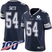 Wholesale Cheap Nike Cowboys #54 Jaylon Smith Navy Blue Team Color Men's Stitched With Established In 1960 Patch NFL 100th Season Vapor Untouchable Limited Jersey