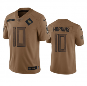 Men\'s Tennessee Titans #10 DeAndre Hopkins 2023 Brown Salute To Service Football Stitched Jersey