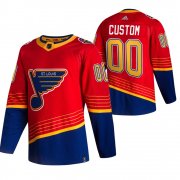Wholesale Cheap St. Louis Blues Custom Red Men's Adidas 2020-21 Reverse Retro Alternate NHL Jersey