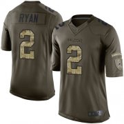 Wholesale Cheap Nike Falcons #2 Matt Ryan Green Men's Stitched NFL Limited 2015 Salute to Service Jersey