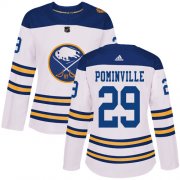 Wholesale Cheap Adidas Sabres #29 Jason Pominville White Authentic 2018 Winter Classic Women's Stitched NHL Jersey