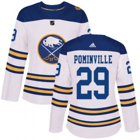 Wholesale Cheap Adidas Sabres #29 Jason Pominville White Authentic 2018 Winter Classic Women\'s Stitched NHL Jersey