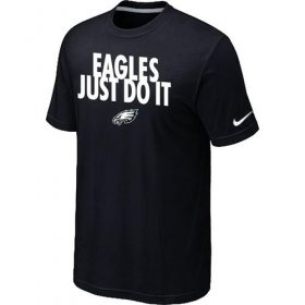Wholesale Cheap Nike Philadelphia Eagles Just Do It Black T-Shirt