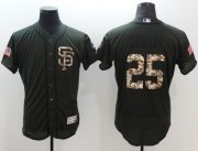 Wholesale Cheap Giants #25 Barry Bonds Green Flexbase Authentic Collection Salute to Service Stitched MLB Jersey