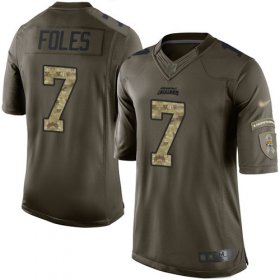 Wholesale Cheap Nike Jaguars #7 Nick Foles Green Men\'s Stitched NFL Limited 2015 Salute to Service Jersey