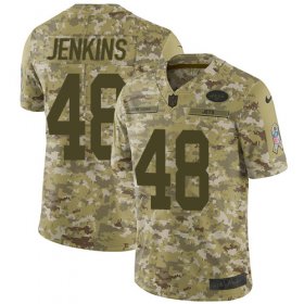 Wholesale Cheap Nike Jets #48 Jordan Jenkins Camo Men\'s Stitched NFL Limited 2018 Salute To Service Jersey