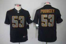 Wholesale Cheap Nike Steelers #53 Maurkice Pouncey Black Impact Youth Stitched NFL Limited Jersey