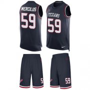 Wholesale Cheap Nike Texans #59 Whitney Mercilus Navy Blue Team Color Men's Stitched NFL Limited Tank Top Suit Jersey