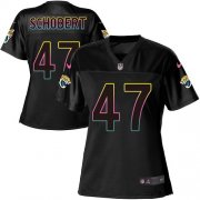 Wholesale Cheap Nike Jaguars #47 Joe Schobert Black Women's NFL Fashion Game Jersey