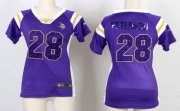 Wholesale Cheap Nike Vikings #28 Adrian Peterson Purple Women's Stitched NFL Elite Draft Him Shimmer Jersey