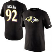 Wholesale Cheap Nike Baltimore Ravens #92 Haloti Ngata Name & Number NFL T-Shirt Black