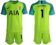 Wholesale Cheap Tottenham Hotspur #1 Lloris Green Goalkeeper Soccer Club Jersey