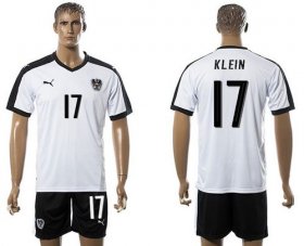 Wholesale Cheap Austria #17 Klein White Away Soccer Country Jersey