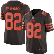 Wholesale Cheap Nike Browns #82 Ozzie Newsome Brown Men's Stitched NFL Limited Rush Jersey