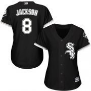 Wholesale Cheap White Sox #8 Bo Jackson Black Alternate Women's Stitched MLB Jersey