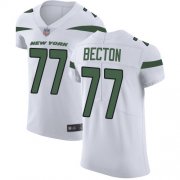 Wholesale Cheap Nike Jets #77 Mekhi Becton White Men's Stitched NFL New Elite Jersey