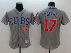Wholesale Cheap Cubs #17 Kris Bryant Grey Flexbase Authentic Collection Alternate Road Stitched MLB Jersey