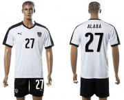 Wholesale Cheap Austria #27 Alaba White Away Soccer Country Jersey