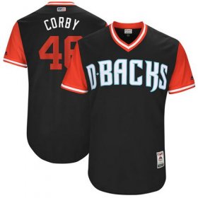 Wholesale Cheap Diamondbacks #46 Patrick Corbin Black \"Corby\" Players Weekend Authentic Stitched MLB Jersey