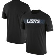 Wholesale Cheap Detroit Lions Nike Sideline Seismic Legend Performance T-Shirt Black