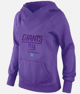 Wholesale Cheap Women\'s New York Giants Big & Tall Critical Victory Pullover Hoodie Purple