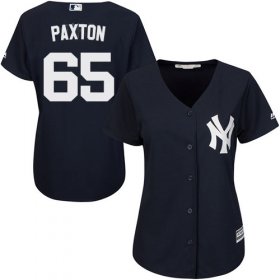 Wholesale Cheap Yankees #65 James Paxton Navy Blue Alternate Women\'s Stitched MLB Jersey