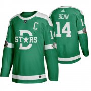 Wholesale Cheap Adidas Dallas Stars #14 Jamie Benn Men's Green 2020 Winter Classic Retro NHL Jersey