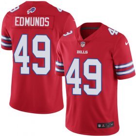 Wholesale Cheap Nike Bills #49 Tremaine Edmunds Red Men\'s Stitched NFL Limited Rush Jersey