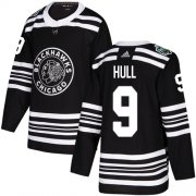 Wholesale Cheap Adidas Blackhawks #9 Bobby Hull Black Authentic 2019 Winter Classic Stitched NHL Jersey