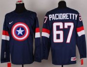 Wholesale Cheap Olympic Team USA #67 Max Pacioretty Navy Blue Captain America Fashion Stitched NHL Jersey