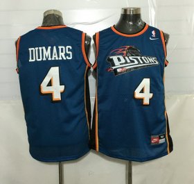 Wholesale Cheap Men\'s Detroit Pistons #4 Joe Dumars Teal Blue Hardwood Classics Soul Swingman Throwback Jersey