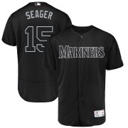 Wholesale Cheap Seattle Mariners #15 Kyle Seager Seager Majestic 2019 Players' Weekend Flex Base Authentic Player Jersey Black