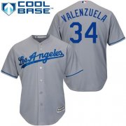 Wholesale Cheap Dodgers #34 Fernando Valenzuela Grey Cool Base Stitched Youth MLB Jersey