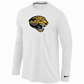 Wholesale Cheap Nike Jacksonville Jaguars Logo Long Sleeve T-Shirt White