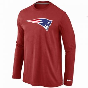 Wholesale Cheap Nike New England Patriots Logo Long Sleeve T-Shirt Red