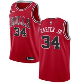Wholesale Cheap Nike Chicago Bulls #34 Wendell Carter Jr. Red NBA Swingman Icon Edition Jersey