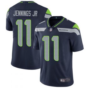 Wholesale Cheap Nike Seahawks #11 Gary Jennings Jr. Steel Blue Team Color Men\'s Stitched NFL Vapor Untouchable Limited Jersey