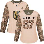 Wholesale Cheap Adidas Golden Knights #67 Max Pacioretty Camo Authentic 2017 Veterans Day Women's Stitched NHL Jersey