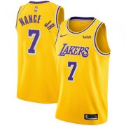Wholesale Cheap Nike Los Angeles Lakers #7 Larry Nance Jr. Gold NBA Swingman Icon Edition Jersey