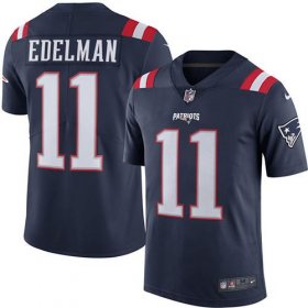Wholesale Cheap Nike Patriots #11 Julian Edelman Navy Blue Men\'s Stitched NFL Limited Rush Jersey