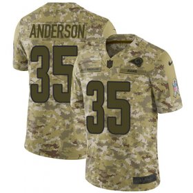 Wholesale Cheap Nike Rams #35 C.J. Anderson Camo Youth Stitched NFL Limited 2018 Salute to Service Jersey