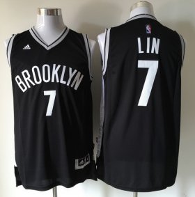 Wholesale Cheap Men\'s Brooklyn Nets #7 Jeremy Lin Black Revolution 30 Swingman Basketball Jersey