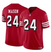 Cheap Men's San Francisco 49ers #24 Jordan Mason New Red 2023 F.U.S.E. Football Stitched Jersey