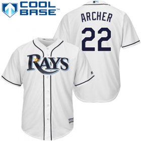 Wholesale Cheap Rays #22 Chris Archer White New Cool Base Stitched MLB Jersey