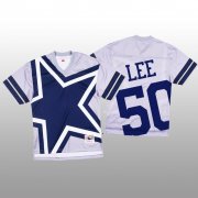 Wholesale Cheap NFL Dallas Cowboys #50 Sean Lee White Men's Mitchell & Nell Big Face Fashion Limited NFL Jersey