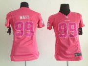 Wholesale Cheap Nike Texans #99 J.J. Watt Pink Sweetheart Women's Stitched NFL Elite Jersey