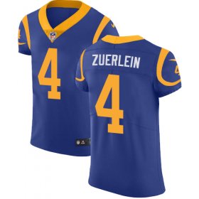 Wholesale Cheap Nike Rams #4 Greg Zuerlein Royal Blue Alternate Men\'s Stitched NFL Vapor Untouchable Elite Jersey
