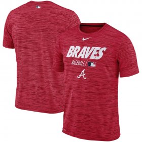 Wholesale Cheap Atlanta Braves Nike Authentic Collection Velocity Team Issue Performance T-Shirt Red