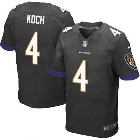 Wholesale Cheap Nike Ravens #4 Sam Koch Black Alternate Men\'s Stitched NFL New Elite Jersey